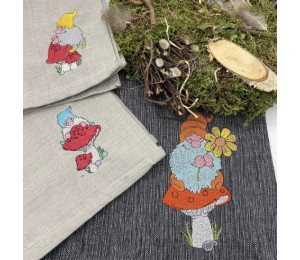 ADVENTSKALENDER 12. Dezember - Stickserie Frühlings Wichtel